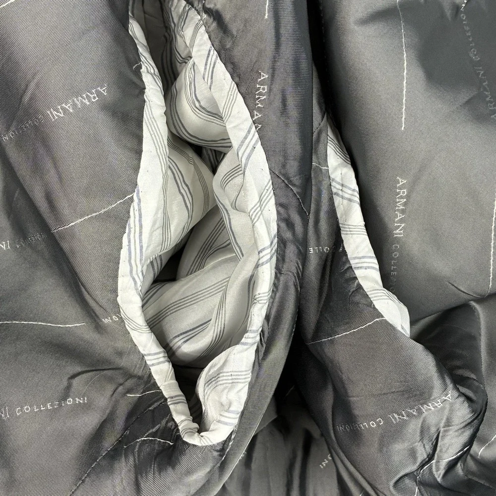 Armani Collezioni Su Misura Sport Coat 50R IT Gray Blue Windowpane Wool Italy